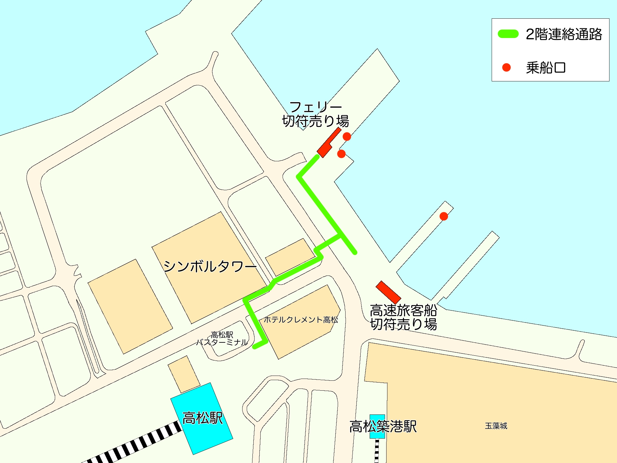 高松港　マップ